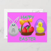 Snellere flaun feestdagenkaart (Voorkant / Achterkant)