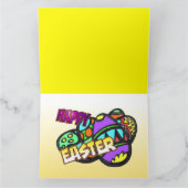 Snellere gele Tulps Design Folded Wenskaart Kaart (Binnen)