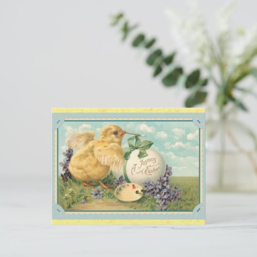 Snellere hak-schaafeieren briefkaart (Staand voorkant)