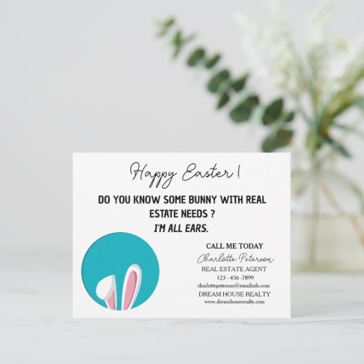 Snellere handel in onroerend goed feestdagenkaart (Staand voorkant)