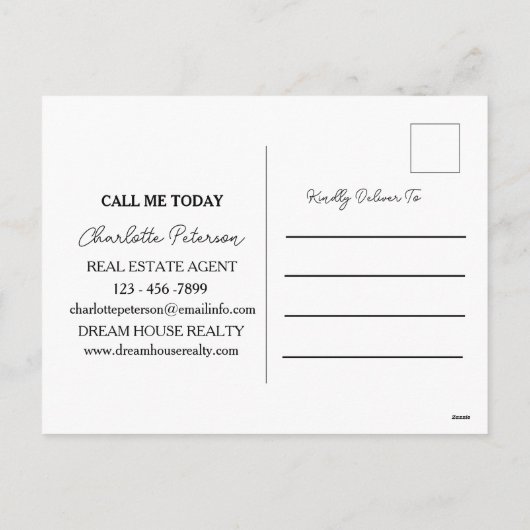 Snellere handel in onroerend goed feestdagenkaart (Achterkant)