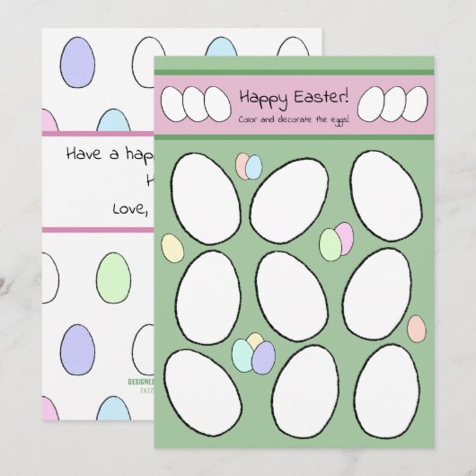 Snellere Kaart paasoerverfactiviteit (Voorkant / Achterkant)