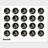 Snellere Koe paasdag met bunny Ear Easter Cos. Ronde Sticker (Vel)
