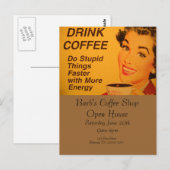 Snellere koffie voor stommere dingen briefkaart (Voorkant / Achterkant)
