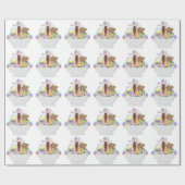 Snellere korrels/dieren in een mandje cadeaupapier (Vlak)