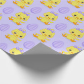 SNELLERE KUIKENS MET PAARSE EIEREN CADEAUPAPIER (Hoek)