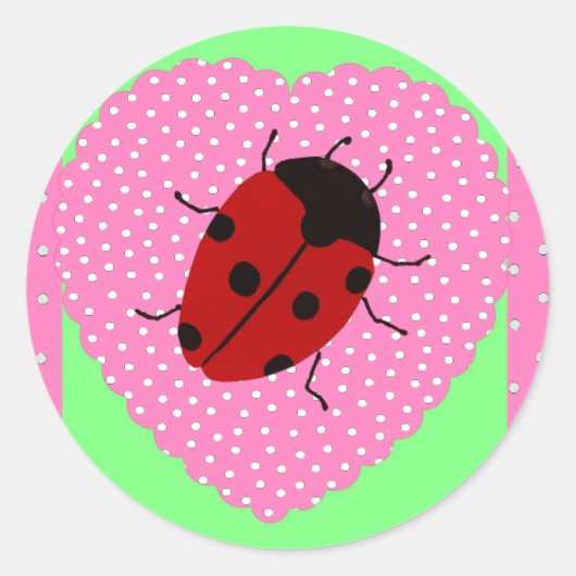 Snellere Ladybug Ronde Sticker (Voorkant)
