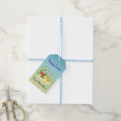 Snellere mandje en Baby klok Cadeaulabel (Met Touw)
