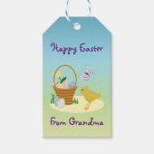 Snellere mandje en Baby klok Cadeaulabel (Voorkant)