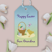 Snellere mandje en Baby klok Cadeaulabel