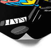 Snellere Mannen voor het afspelen van IJshockey Poster (Hoek)