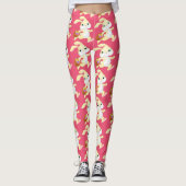 Snellere paasbundels op roze design leggings (Voorkant)