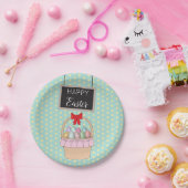 Snellere paasmandje en paaseieren papieren bordje (Feest)