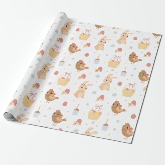 Snellere paaspakketpapier cadeaupapier (Uitgerold)