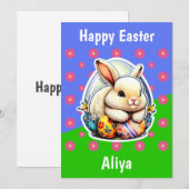 Snellere paasroze bleekrooster PaasKaart Feestdagenkaart (Voorkant / Achterkant)