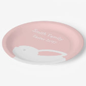 Snellere papierroze Borden met Jouw naam Papieren Bordje (Gekanteld)