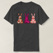 Snellere patronen Bunny Trio Rabbit Paasbrein T-shirt (Design voorkant)