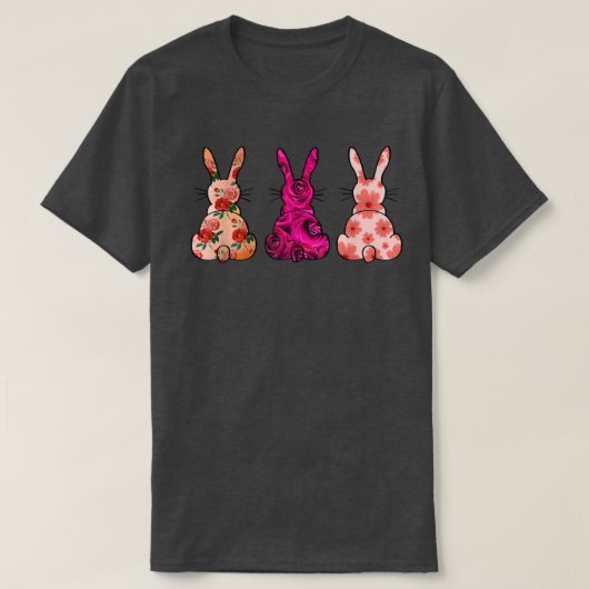 Snellere patronen Bunny Trio Rabbit Paasbrein T-shirt (Design voorkant)