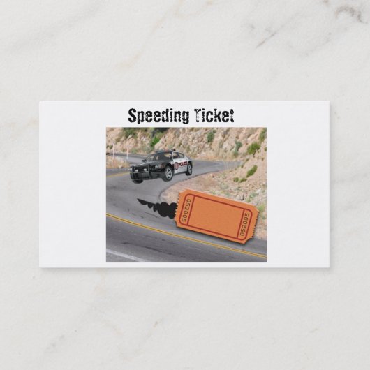 Snellere politieauto haalt de Ticket CUSTOMIZE FON (Achterkant)