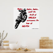 Snellere Poster van Dirt Bike Motocross (Keuken)