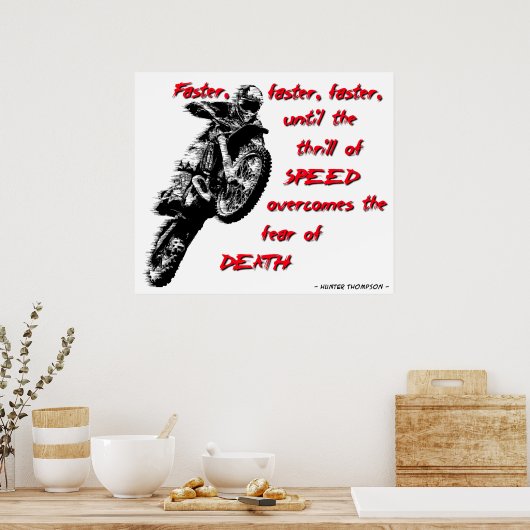 Snellere Poster van Dirt Bike Motocross (Keuken)