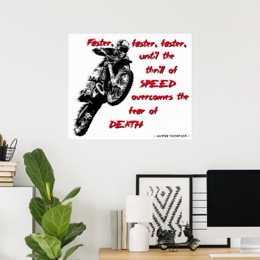 Snellere Poster van Dirt Bike Motocross (Thuiskantoor)