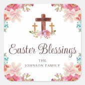 Snellere rammeling vierkante sticker (Voorkant)