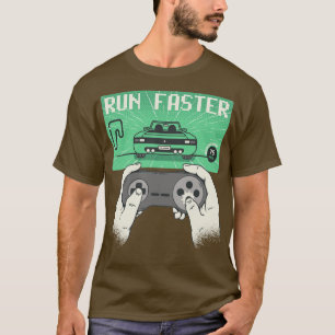 Snellere retro voor gameracegebruik t-shirt
