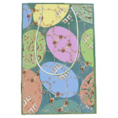 Snellere Rozen eieren op blauw groenverdampingspap Medium Cadeauzakje (Voorkant)