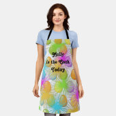 Snellere Schort met helder gekleurde eieren en bra (Gedragen)