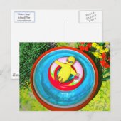 Snellere slag in zwembad feestdagenkaart (Voorkant / Achterkant)