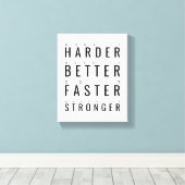 Snellere, snellere Motivatie kunst Canvas Afdruk (Insitu (Houten vloer))