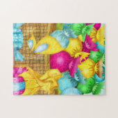 Snellere Snoep Folk Art GIRLS BASKET STUFFER Legpuzzel (Horizontaal)