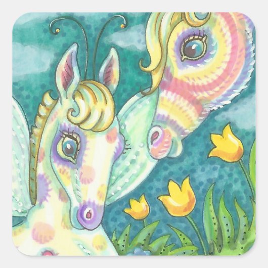 SNELLERE SPRING, RAINBOW BABY HORSE, VRIJE STICKER (Voorkant)