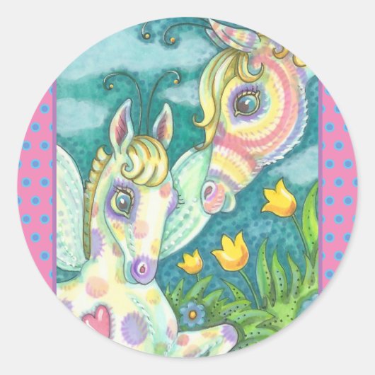 SNELLERE SPRING, RAINBOW BABY HORSE, VRIJE STICKER (Voorkant)