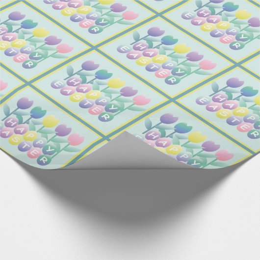 Snellere tulpeieren paaspapier cadeaupapier (Hoek)