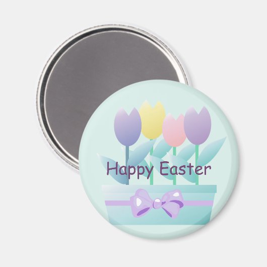 Snellere Tuls Happy Easter Spring Magnet (Voorkant / Achterkant)