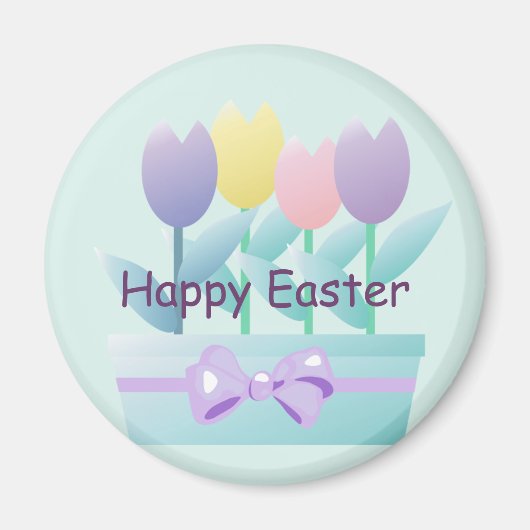 Snellere Tuls Happy Easter Spring Magnet (Voorkant)