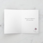 Snellere verbijstering, roze strepen en boog aange feestdagen kaart (Binnen)