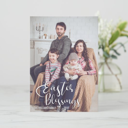 Snellere veroudering | Foto van Elegant Pasen Feestdagenkaart (Staand voorkant)