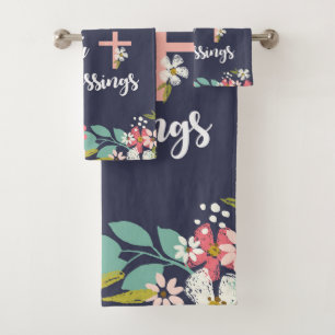 Snellere verslaafden van Risen Christus Flowers Bad Handdoek