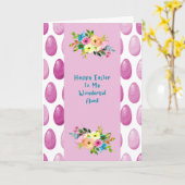 Snellere vormgeving voor tante met kleurrijke eier kaart (Gele Bloem)