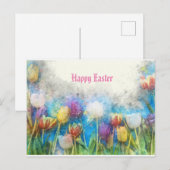 Snellere Waterverf Tulpen Briefkaart (Voorkant / Achterkant)