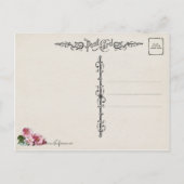 Snellere wil met klaver en wilde Rozen Briefkaart (Achterkant)