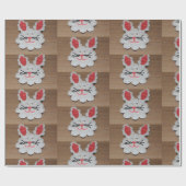 Snellstaart paaskonijnenpapier cadeaupapier (Vlak)