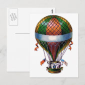  snelluchtballon Steampunk Briefkaart (Voorkant / Achterkant)