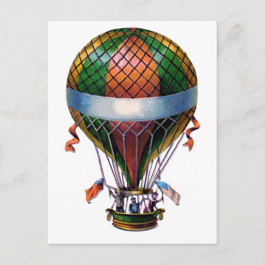 snelluchtballon Steampunk Briefkaart (Voorkant)