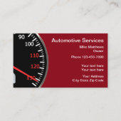 Snelometerthema voor auto's visitekaartje (Voorkant)