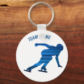 Snelskateam sleutelhanger blauw (Voorkant)