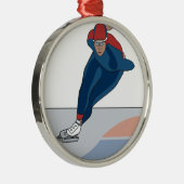 snelskater metalen ornament (Rechts)